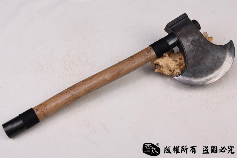 夹钢手工斧头碳钢夹花纹钢