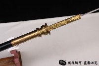 青龙偃月刀-关云长用刀-手雕装具，百炼钢刀身