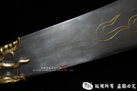 青龙偃月刀-关云长用刀-手雕装具，百炼钢刀身