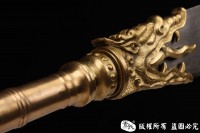 青龙偃月刀-关云长用刀-手雕装具，百炼钢刀身