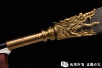 青龙偃月刀-关云长用刀-手雕装具，百炼钢刀身