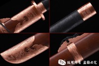 紫铜装精品斩马刀-百炼钢烧刃