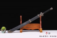 龙腾纹黑金古刀